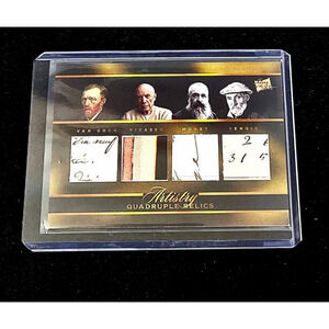 Authentic Picasso, Renoir, Monet and Van Gogh Piece of History Art Writing Relic